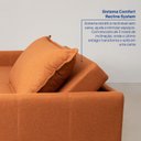 Ver mais imagens de Sofá Cama Retrátil e Reclinável 3 Lugares 200cm em Linho Baraúna CabeCasa MadeiraOriginals