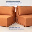 Ver imagem 6 de Sofá Cama Retrátil e Reclinável 3 Lugares 200cm em Linho Baraúna CabeCasa MadeiraOriginals