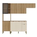Ver mais imagens de Armário de Cozinha Completa Mdf 9 Portas Kyoto Plus - Freijó/freijó/soft