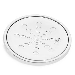 Ralo Grelha 10X10 Redondo Com Fecho Sistema Abre e Fecha Para Banheiro - 3