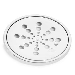 Ralo Grelha 10X10 Redondo Com Fecho Sistema Abre e Fecha Para Banheiro - 2