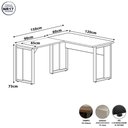 Ver imagem 3 de Escrivaninha em L 120 cm X 150 cm Home Office e Escritório Pés Metal F5 Office Cor:Preto