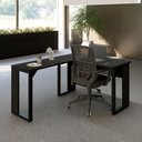 Ver mais imagens de Escrivaninha em L 120 cm X 150 cm Home Office e Escritório Pés Metal F5 Office Cor:Preto