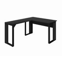 Ver imagem 2 de Escrivaninha em L 120 cm X 150 cm Home Office e Escritório Pés Metal F5 Office Cor:Preto