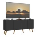 Ver imagem 2 de Rack Retrô para Tv até 50 Polegadas com 4 Portas Multimóveis Mp1071 Preto/natural