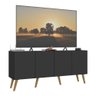 Rack Retrô para Tv até 50 Polegadas com 4 Portas Multimóveis Mp1071 Preto/natural - 2
