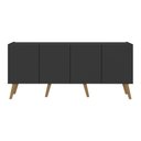 Ver imagem 4 de Rack Retrô para Tv até 50 Polegadas com 4 Portas Multimóveis Mp1071 Preto/natural