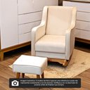 Ver imagem 3 de Poltrona de Amamentação e Descanso Áquilla com Base Balanço e Puff Bouclé Off White - Abmaza