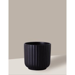 Vaso Cachepô de Cerâmica para Plantas Preto PE - 2