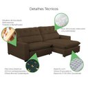 Ver imagem 6 de Sofa Retratil Reclinavel 2 Lugares 280cm Veludo Andreia