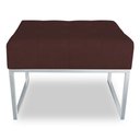 Ver imagem 4 de Puff Lisa Suede Marsala Base Metálica Industrial Prata - Pallazio