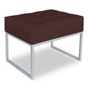 Ver imagem 1 de Puff Lisa Suede Marsala Base Metálica Industrial Prata - Pallazio
