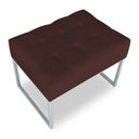 Ver imagem 3 de Puff Lisa Suede Marsala Base Metálica Industrial Prata - Pallazio