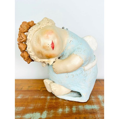 Anjo em Cerâmica. Nene Cavalcanti. Artesanal. Decoração