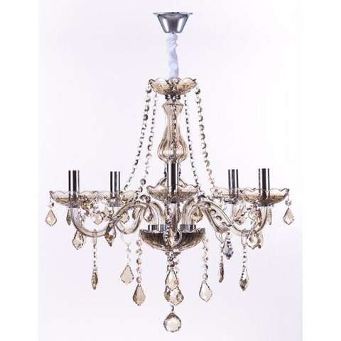 Lustre de Cristal Shinelux Maria Thereza 5 Lâmpadas
