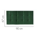 Ver imagem 2 de Painel Estofado Luxo Espanha 90cm Solteiro para Cama Box Suede Verde Musgo - Gat Magazine