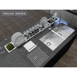 Calha Úmida Kitchen 6 módulos com porta horta ou gelo - 4