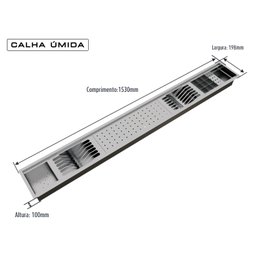 Calha Úmida Kitchen 6 módulos com porta horta ou gelo - 3