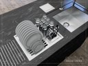 Ver imagem 2 de Calha Úmida Organizadora 4 Módulos Lateral Quadratta Escorredor 50x40