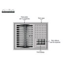 Ver imagem 6 de Calha Úmida Organizadora 4 Módulos Lateral Quadratta Escorredor 50x40