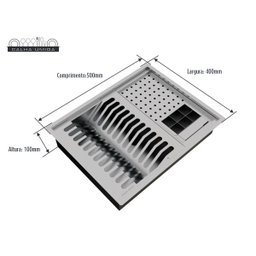 Calha Úmida Organizadora Lateral Quadratta Escorredor 50x40 - 4