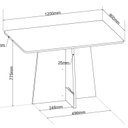 Ver imagem 3 de Conjunto Canto Alemão com Baú Mesa 120x77,5cm Tampo sem Vidro com 2 Cadeiras Milão