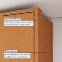 Ver imagem 4 de Guarda Roupa Solteiro 4 Portas 3 Gavetas e Vidro Reflecta 164cm com LED 100% MDF Imperiale Premium