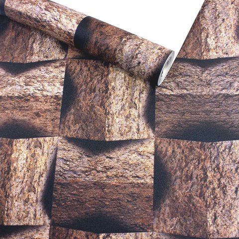 Papel de Parede Madeira Marrom Avermelhado+ Cola Inclusa