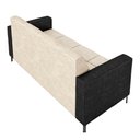 Ver imagem 6 de Sofá Living Decorativo Houston 2 Lugares 200cm Pés em Metal Linho/ Pu Bege/ Preto G33 - Gran Belo