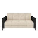 Ver imagem 5 de Sofá Living Decorativo Houston 2 Lugares 200cm Pés em Metal Linho/ Pu Bege/ Preto G33 - Gran Belo