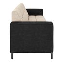 Ver imagem 7 de Sofá Living Decorativo Houston 2 Lugares 200cm Pés em Metal Linho/ Pu Bege/ Preto G33 - Gran Belo