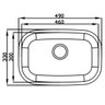 Cuba para Cozinha de Aço Inox N1 - 460 X 300 X 135 Mm - S/polimento - Ghelplus - 2