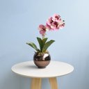 Ver imagem 4 de Arranjo de Orquídea Rosa 3D no Vaso Bronze Pequeno | Linha Permanente Formosinha