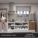 Ver imagem 6 de Armário de Cozinha Compacta 240cm Branco/Rustic Stella Madesa 01