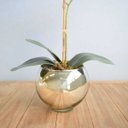 Ver imagem 5 de Arranjo de Orquídea Artificial Tigre 3D no Vaso Prateado | Linha Permanente Formosinha