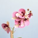 Ver imagem 4 de Arranjo de Orquídea Rosa 3D no Vaso Prateado | Linha Permanente Formosinha