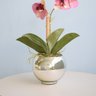 Arranjo de Orquídea Rosa 3D no Vaso Prateado | Linha Permanente Formosinha - 2