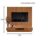 Ver imagem 3 de Painel Paris - Tv até 70'' Ripado Fita de Led - Lukaliam Móveis - Jequitiba
