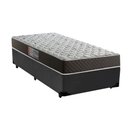 Ver imagem 1 de Cama Box Solteiro Colchão Mola Bonnel Belos Sonhos + Box Sintético 60x88x188:cinza