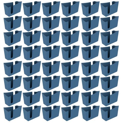 Kit 48 Suportes Porta Guardanapos de Mesa Trio Crippa Azul Lanchonete Restaurante