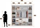 Ver imagem 3 de Guarda Roupa Versatto 2 Portas 4 Gavetas com Espelho Nh Rei de Casa Neve