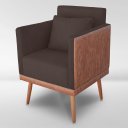 Ver imagem 3 de Cadeira Poltrona para Sala Quarto Confortável e Reforçada Sofia :marrom