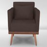 Cadeira Poltrona para Sala Quarto Confortável e Reforçada:marrom - 1