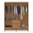 Ver imagem 4 de Cômoda Astral e Guarda Roupa Casal Flash 2 Amêndola Touch - Demóbile