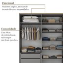 Ver imagem 6 de Guarda-roupa Solteiro 100% Mdf 4 Portas Brescia