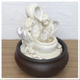 Fonte De Água Decorativa Cascata Anjos Luz De Led Bivolt - 5