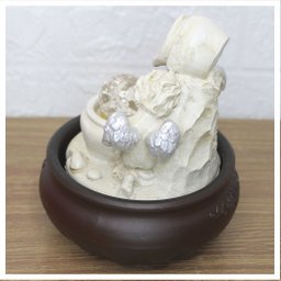 Fonte De Água Decorativa Cascata Anjos Luz De Led Bivolt - 4