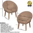 Ver imagem 3 de Poltrona Confortável para Escritório Decorativa Alta Qualidade Simples Pés de Madeira