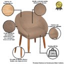 Ver imagem 2 de Poltrona Confortável para Escritório Decorativa Alta Qualidade Simples Pés de Madeira