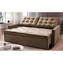 Ver imagem 1 de Sofá Sem Caixa Retrátil e Reclinável 1,65m Cama inBox Studio Suede Velusoft Castor